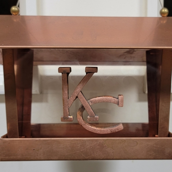 Solid copper birdfeeder!